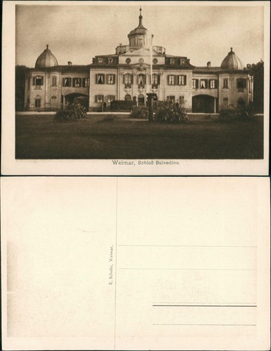 Ansichtskarte weimar schloss - ansichtskarte,