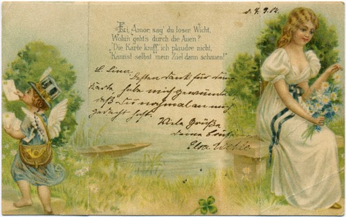 Romantische falt postkarte - falt-postkarte, ★
