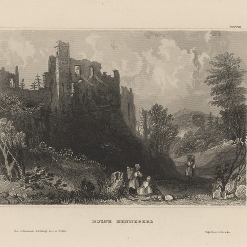Ruine henneberg thüringen - ruine,