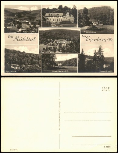 Ansichtskarte eisenberg - ansichtskarte,