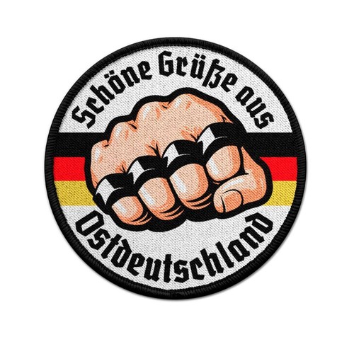 9cm patch schöne grüße - 9cm,