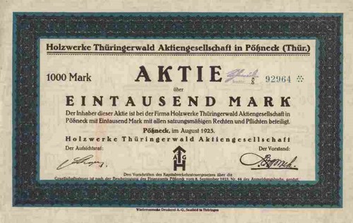 Holzwerke thüringerwald 1923 - holzwerke,
