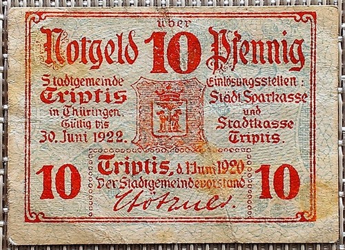 Notgeld pfennig triptis - notgeld:, 10