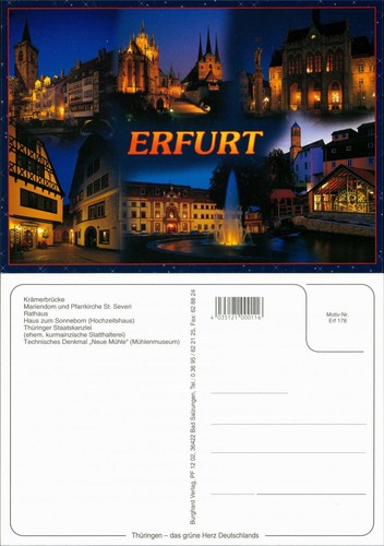Ansichtskarte erfurt häuser - erfurt,